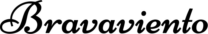 Vorschau des Bootsnamens "Bravaviento" als Schriftzug für "Bootsbeschriftung Klassisch 84"