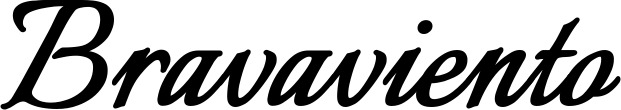 Vorschau des Bootsnamens "Bravaviento" als Schriftzug für "Bootsbeschriftung Klassisch 58"