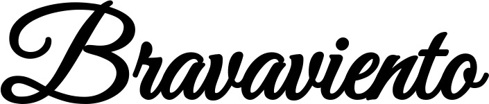 Vorschau des Bootsnamens "Bravaviento" als Schriftzug für "Bootsbeschriftung Klassisch 68"