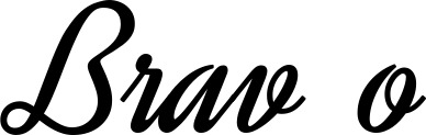 Vorschau des Bootsnamens "Bravío" als Schriftzug für "Bootsbeschriftung Klassisch 44"