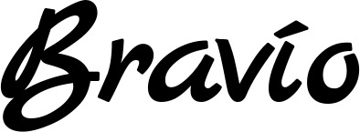 Vorschau des Bootsnamens "Bravío" als Schriftzug für "Bootsbeschriftung Klassisch 45"