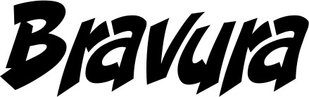 Vorschau des Bootsnamens "Bravura" als Schriftzug für "Bootsbeschriftung Klassisch 31"