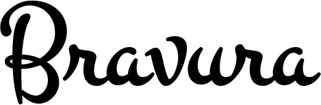 Vorschau des Bootsnamens "Bravura" als Schriftzug für "Bootsbeschriftung Klassisch 81"