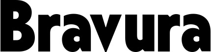 Vorschau des Bootsnamens "Bravura" als Schriftzug für "Bootsbeschriftung Fett 24"