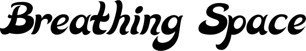 Vorschau des Bootsnamens "Breathing Space" als Schriftzug für "Bootsbeschriftung Klassisch 33"