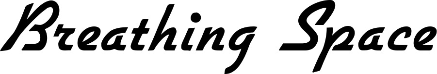 Vorschau des Bootsnamens "Breathing Space" als Schriftzug für "Bootsbeschriftung Klassisch 66"