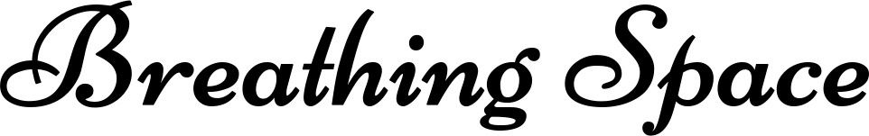 Vorschau des Bootsnamens "Breathing Space" als Schriftzug für "Bootsbeschriftung Klassisch 84"