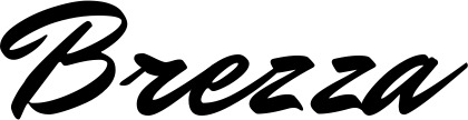 Vorschau des Bootsnamens "Brezza" als Schriftzug für "Bootsbeschriftung Klassisch 82"