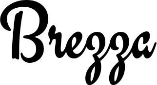 Vorschau des Bootsnamens "Brezza" als Schriftzug für "Bootsbeschriftung Klassisch 63"