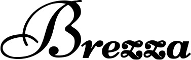 Vorschau des Bootsnamens "Brezza" als Schriftzug für "Bootsbeschriftung Klassisch 76-A"