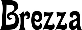Vorschau des Bootsnamens "Brezza" als Schriftzug für "Bootsbeschriftung Neu 44"