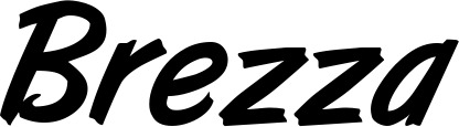 Vorschau des Bootsnamens "Brezza" als Schriftzug für "Bootsbeschriftung Klassisch 38"