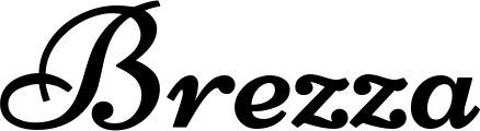 Vorschau des Bootsnamens "Brezza" als Schriftzug für "Bootsbeschriftung Klassisch 84"