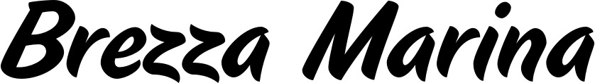 Vorschau des Bootsnamens "Brezza Marina" als Schriftzug für "Bootsbeschriftung Klassisch 19"