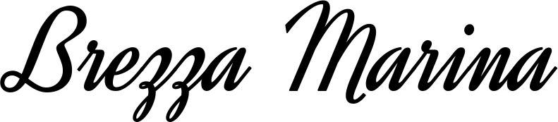 Vorschau des Bootsnamens "Brezza Marina" als Schriftzug für "Bootsbeschriftung Klassisch 44"