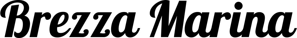 Vorschau des Bootsnamens "Brezza Marina" als Schriftzug für "Bootsbeschriftung Neu 60"