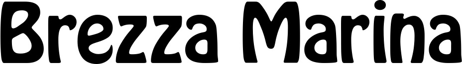Vorschau des Bootsnamens "Brezza Marina" als Schriftzug für "Bootsbeschriftung Fett 01"