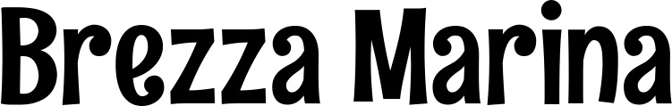 Vorschau des Bootsnamens "Brezza Marina" als Schriftzug für "Bootsbeschriftung Neu 68"