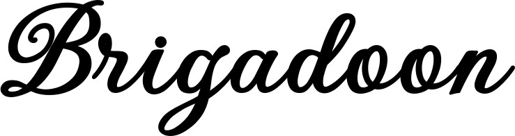 Vorschau des Bootsnamens "Brigadoon" als Schriftzug für "Bootsbeschriftung Klassisch 69"