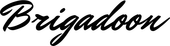 Vorschau des Bootsnamens "Brigadoon" als Schriftzug für "Bootsbeschriftung Klassisch 82"
