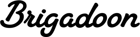 Vorschau des Bootsnamens "Brigadoon" als Schriftzug für "Bootsbeschriftung Klassisch 65"