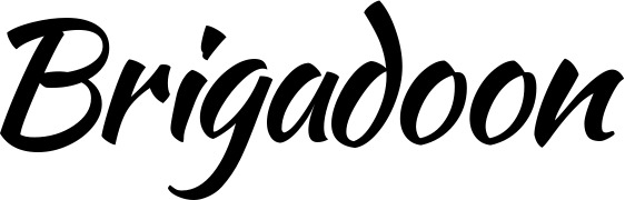 Vorschau des Bootsnamens "Brigadoon" als Schriftzug für "Bootsbeschriftung Klassisch 73"