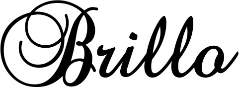 Vorschau des Bootsnamens "Brillo" als Schriftzug für "Bootsbeschriftung Klassisch 02-A"