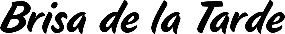 Vorschau des Bootsnamens "Brisa de la Tarde" als Schriftzug für "Bootsbeschriftung Klassisch 19"