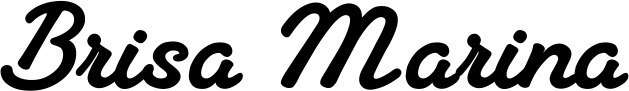 Vorschau des Bootsnamens "Brisa Marina" als Schriftzug für "Bootsbeschriftung Klassisch 65"