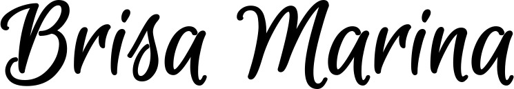 Vorschau des Bootsnamens "Brisa Marina" als Schriftzug für "Bootsbeschriftung Klassisch 105"
