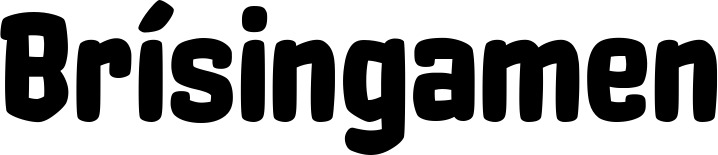 Vorschau des Bootsnamens "Brísingamen" als Schriftzug für "Style Neu 55"