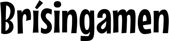 Vorschau des Bootsnamens "Brísingamen" als Schriftzug für "Bootsbeschriftung Neu 57"