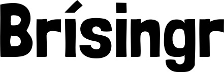 Vorschau des Bootsnamens "Brísingr" als Schriftzug für "Bootsbeschriftung Neu 52"