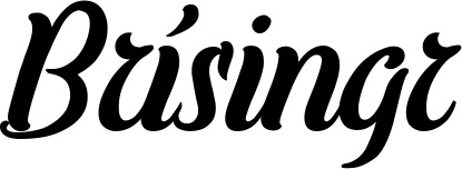 Vorschau des Bootsnamens "Brísingr" als Schriftzug für "Bootsbeschriftung Klassisch 62"