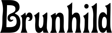 Vorschau des Bootsnamens "Brunhild" als Schriftzug für "Bootsbeschriftung Neu 44"
