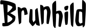 Vorschau des Bootsnamens "Brunhild" als Schriftzug für "Bootsbeschriftung Neu 46"