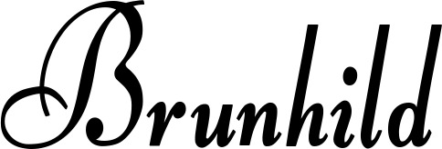 Vorschau des Bootsnamens "Brunhild" als Schriftzug für "Bootsbeschriftung Klassisch 76"