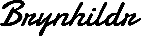 Vorschau des Bootsnamens "Brynhildr" als Schriftzug für "Bootsbeschriftung Klassisch 61"