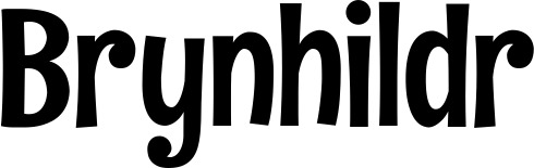 Vorschau des Bootsnamens "Brynhildr" als Schriftzug für "Bootsbeschriftung Neu 68"