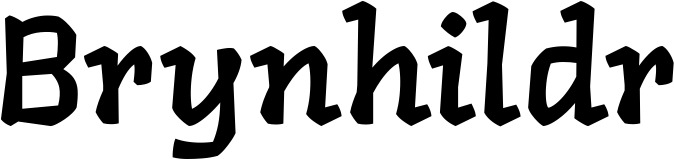 Vorschau des Bootsnamens "Brynhildr" als Schriftzug für "Bootsbeschriftung Neu 47"