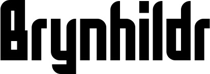 Vorschau des Bootsnamens "Brynhildr" als Schriftzug für "Bootsbeschriftung Neu 27"
