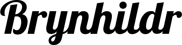 Vorschau des Bootsnamens "Brynhildr" als Schriftzug für "Bootsbeschriftung Neu 50"