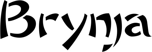 Vorschau des Bootsnamens "Brynja" als Schriftzug für "Bootsbeschriftung Neu 03"