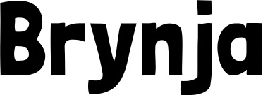 Vorschau des Bootsnamens "Brynja" als Schriftzug für "Bootsbeschriftung Neu 52"