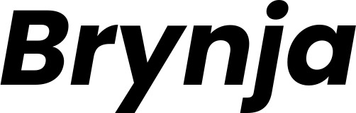 Vorschau des Bootsnamens "Brynja" als Schriftzug für "Bootsbeschriftung Kursiv 09"