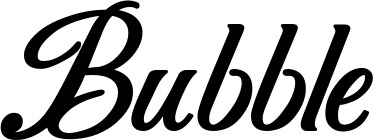 Vorschau des Bootsnamens "Bubble" als Schriftzug für "Bootsbeschriftung Klassisch 50"
