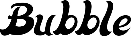 Vorschau des Bootsnamens "Bubble" als Schriftzug für "Bootsbeschriftung Klassisch 33"