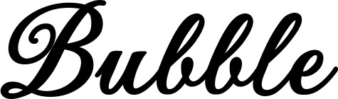 Vorschau des Bootsnamens "Bubble" als Schriftzug für "Bootsbeschriftung Klassisch 69"
