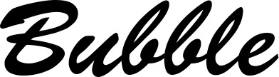 Vorschau des Bootsnamens "Bubble" als Schriftzug für "Bootsbeschriftung Klassisch 03"