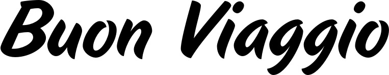 Vorschau des Bootsnamens "Buon Viaggio" als Schriftzug für "Bootsbeschriftung Klassisch 19"